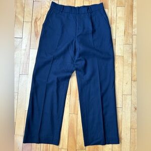 Vintage Lauren Ralph Lauren Pants Navy 100% Wool Trousers Petite Lined Size 6